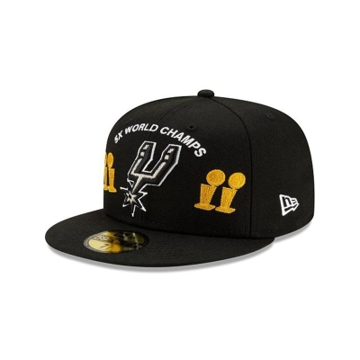 Sapca New Era San Antonio Spurs NBA Championship Trophy 59FIFTY Fitted - Negrii